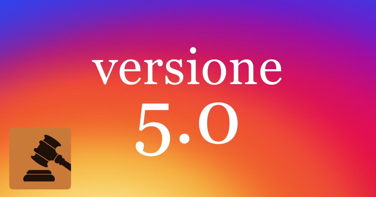 Versione 5.0! Un nuovo inizio.